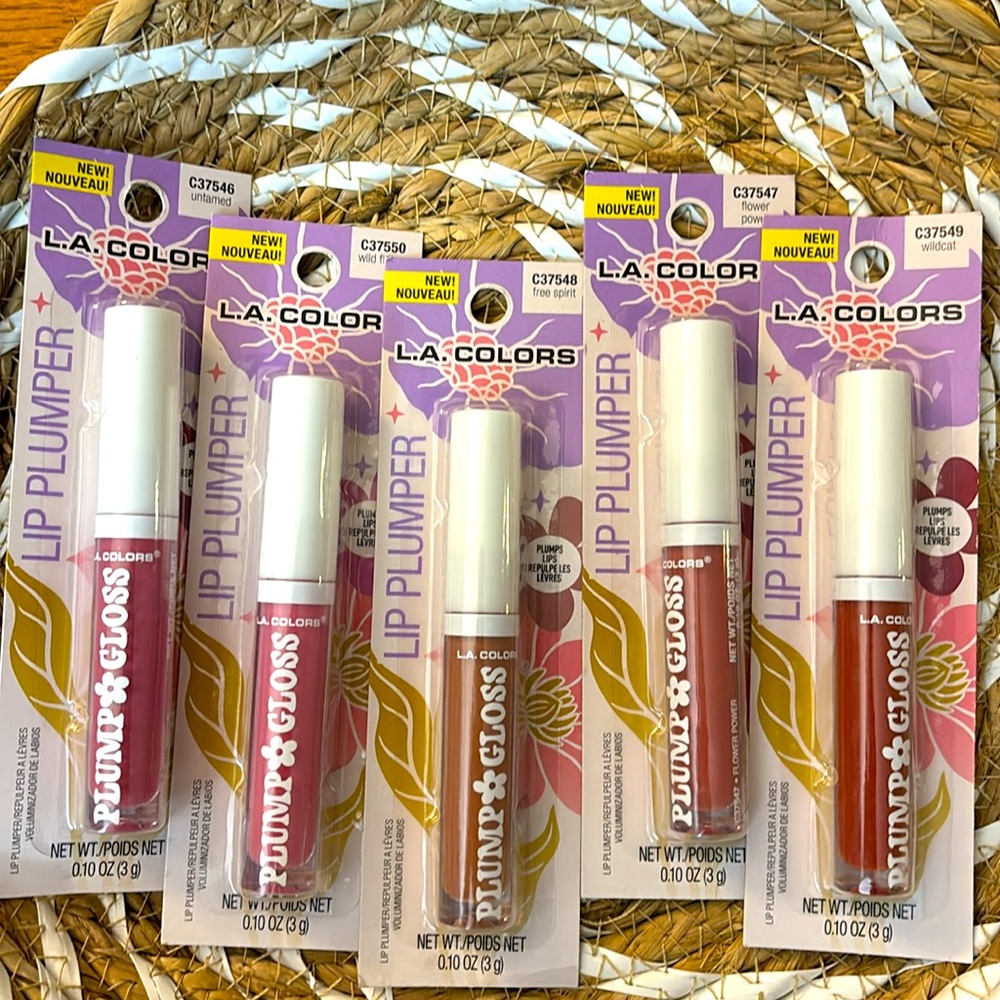 L.A. Colors Lip Plumper Gloss Set of 5